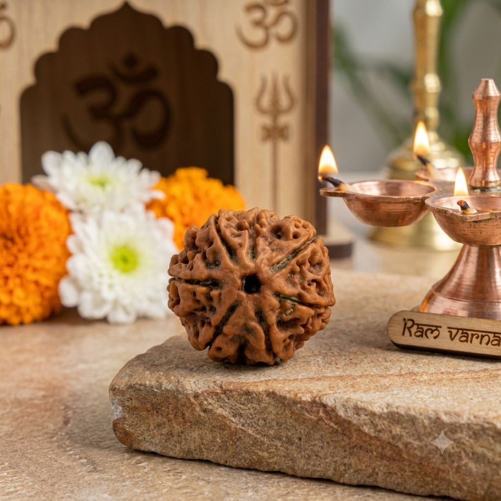Maha Lakshmi Siddh Nepal Origin 7 Mukhi Rudraksha - 17mm to 22mm