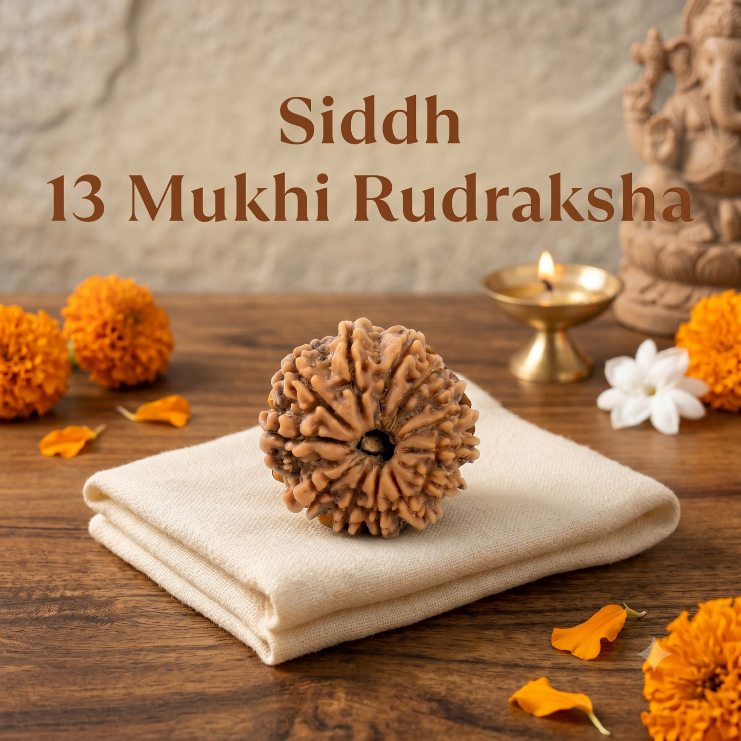 Kashi Siddh Nepal Origin 13 Mukhi Rudraksha - 17mm to 22mm