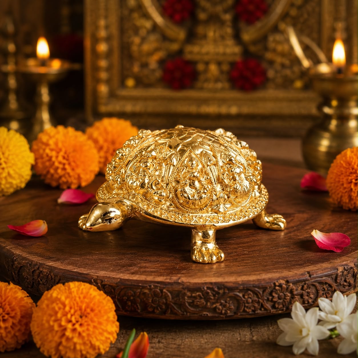 Rinmukteshwar Siddh Ashtalakshmi Tortoise Idol