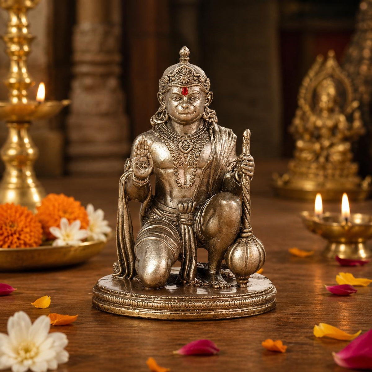 Limited Edition Siddh Triveni Hanuman Murti Gold