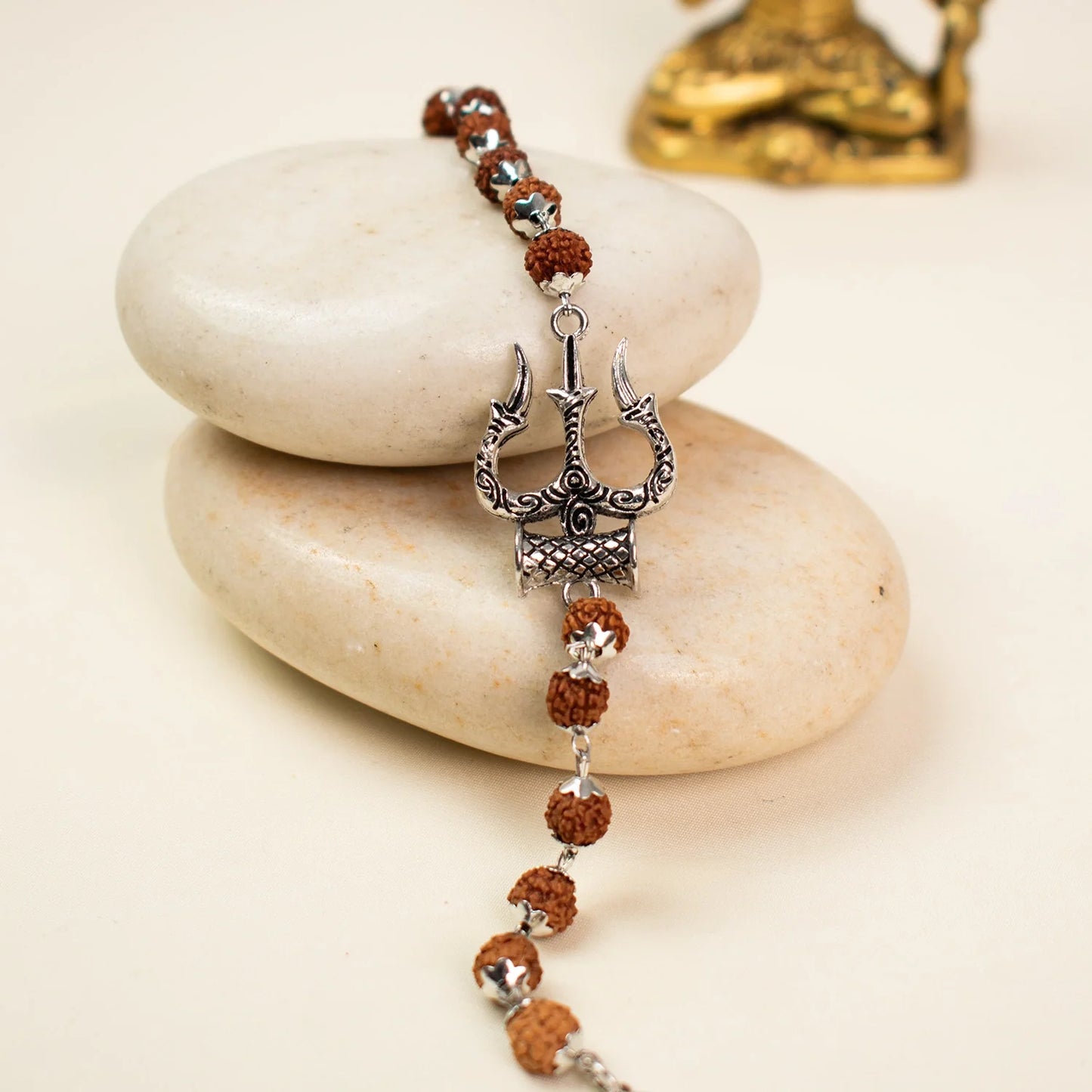 Mahadev Trishul Damru Rudraksha Kavach Bracelet