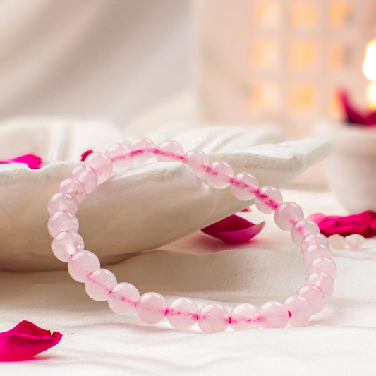 Rose Quartz Bracelet (Women - 6mm Beads)