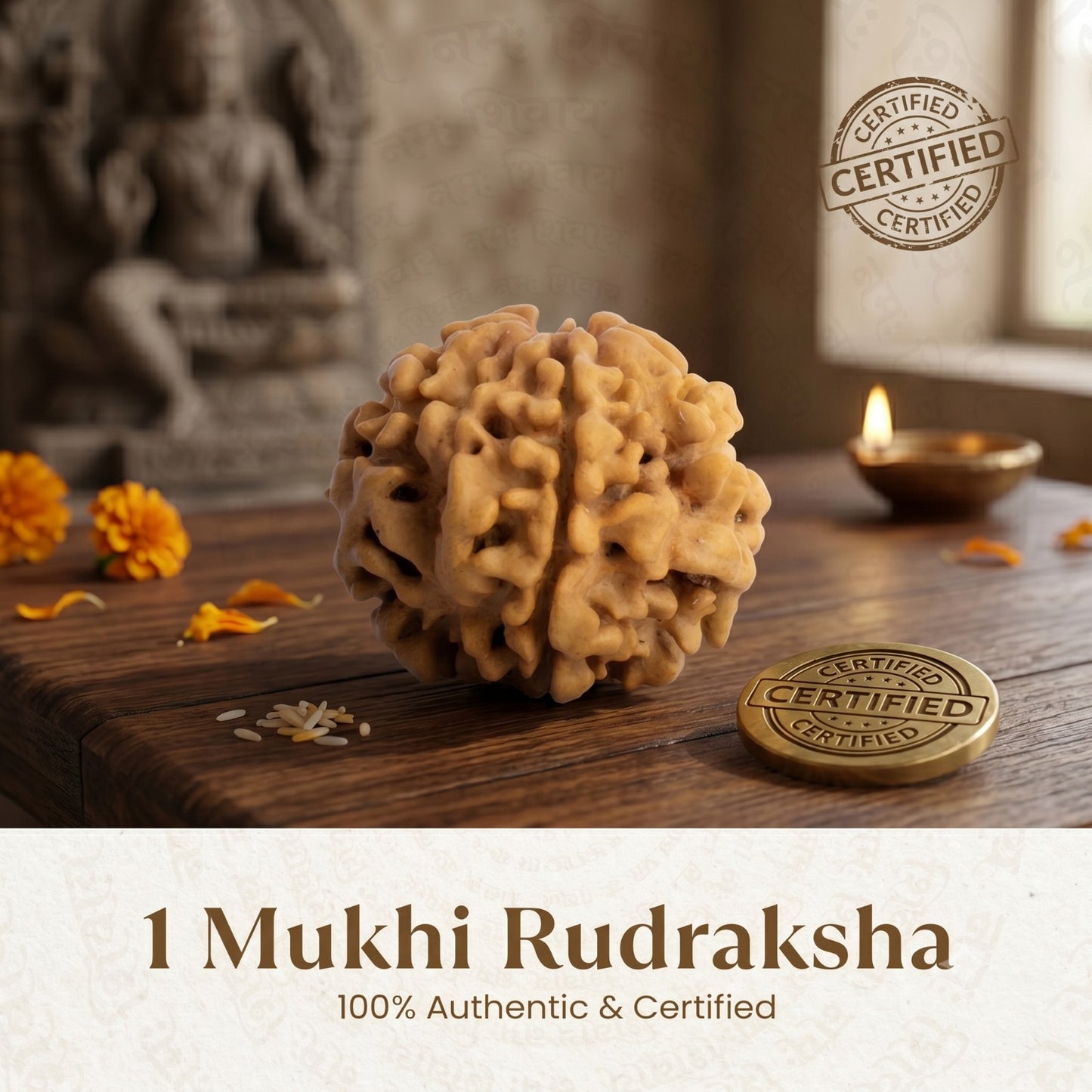 Nepal Origin 1 Mukhi Rudraksha - 17mm to 22mm (Under Developed)
