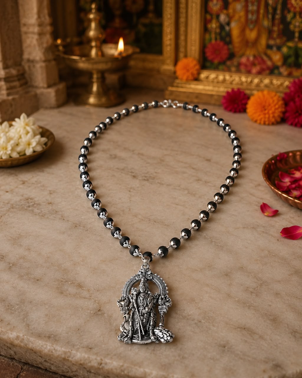 Karungali Murugan Vel Mala - 54 Beads