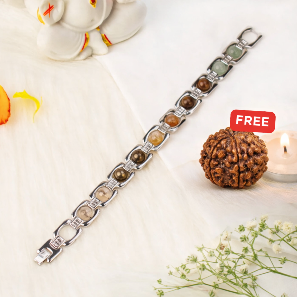 Metal Dhan Yog Bracelet || Free 5 Mukhi Rudraksha
