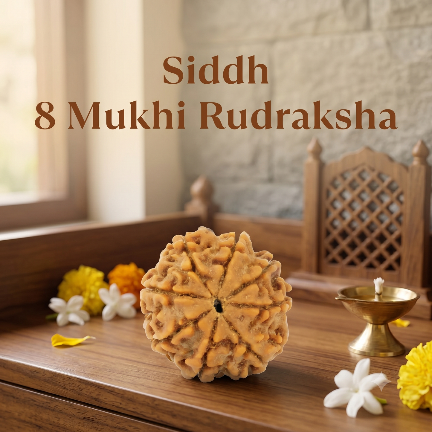 Kashi Siddh Nepal Origin 8 Mukhi Rudraksha - 17mm to 22mm
