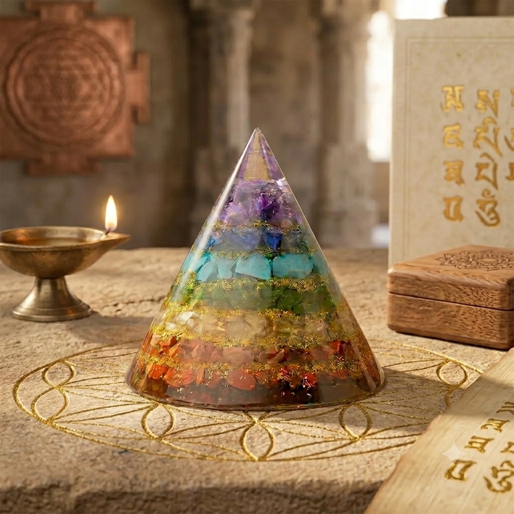 7 Chakra Conical Pyramid