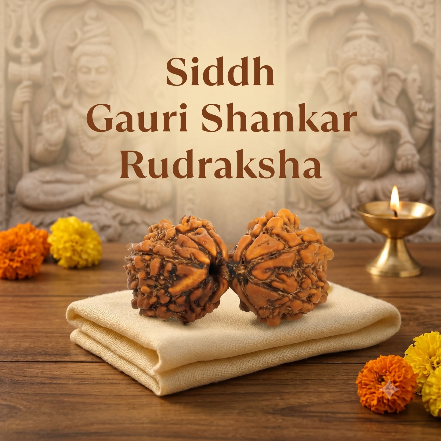 Kashi Siddh Nepal Origin Gauri Shankar Rudraksha - 17mm to 22mm