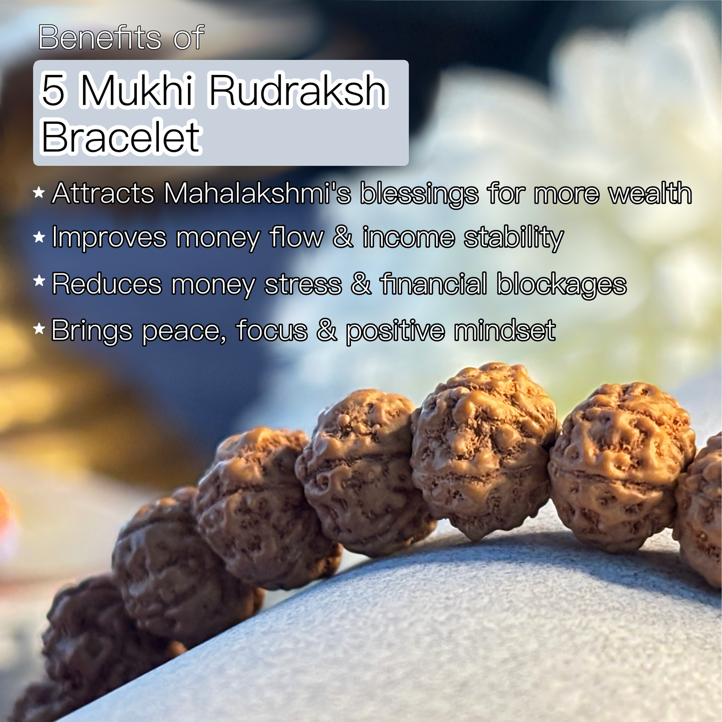 5 Mukhi Rudraksha Bracelet