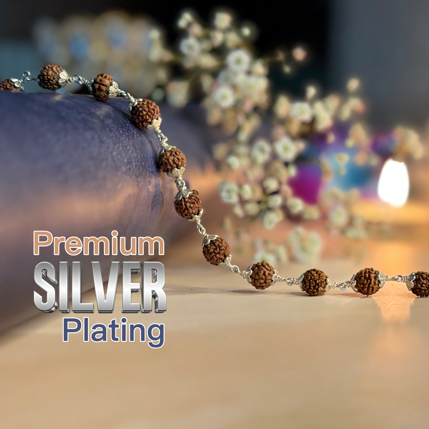 5 Mukhi Rudraksha Bracelet with Capping