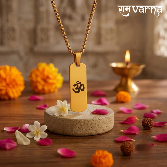 Gold Plated Om Pendant