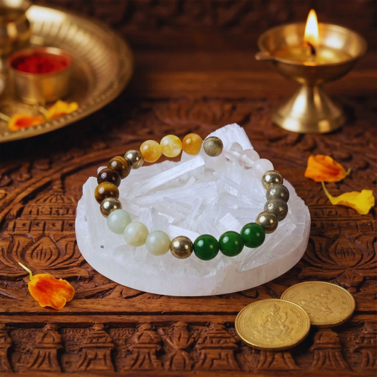 Dhan Yog Bracelet with FREE Raw Selenite Plate